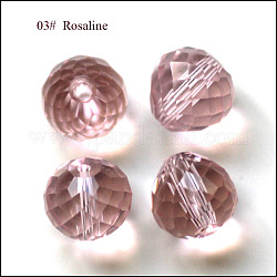 Perles d'imitation cristal autrichien, grade AAA, facette, larme, rose, 10mm, Trou: 0.9~1mm