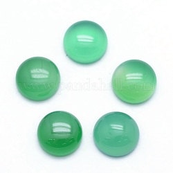 Агатовые кабошоны из натурального зеленого оникса, полукруглый, 10x4~5 мм