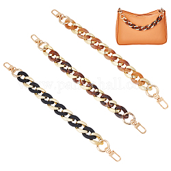 Wadorn 3 pz 3 manici per borsa a catena in acrilico a 30.1 colori, con anello a molla e fermagli girevoli, per gli accessori di sostituzione della cinghia della borsa, colore misto, 1cm, {1}pc / color