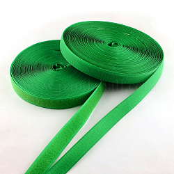 Rubans adhésifs à boucles et crochets, robinets magiques avec 50% nylon et 50% polyester, vert foncé, 25mm