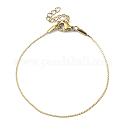 Ion Plating(IP) 304 Stainless Steel Serpentine Chain Bracelets, Golden, 6-3/4 inch(17cm)
