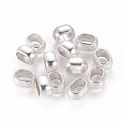 Tibetan Style Oval Slide Charms, Cadmium Free & Lead Free, Antique Silver, 7x14x10mm, Hole: 10x7mm