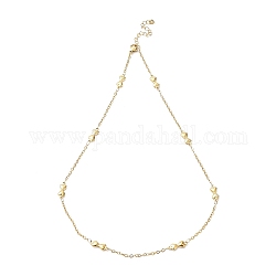 Ионное покрытие (IP) 304 ожерелье из нержавеющей стали с бантом и цепочкой, золотые, 17.48 дюйм (44.4 см)