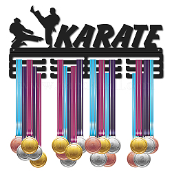 CREATCABIN Karate Medal Hanger Display Sports Medal Holder Over 60+ Medals Award Iron Holder Rack Frame Wall Mounted Hanging for Medalist Dancer Soccer Gymnastics Marathon Athlete Gift 15.7 x 7.4 Inch