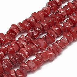 Chapelets de perles en coquille d'eau douce , teinte, puce, rouge foncé, 4~14x4~8x1~8mm, Trou: 1mm, Environ 210~250 pcs/chapelet, 31.4 pouce