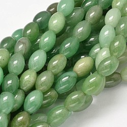 Brins verts aventurine perles naturelles ovales, 12x8mm, Trou: 1mm, Environ 34 pcs/chapelet, 15.7 pouce