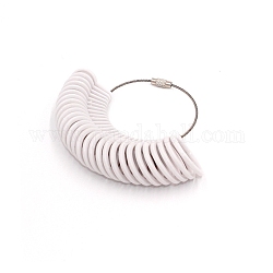Alloy US Ring Sizer Professional Circle Model, Ring Gauges, White, Inner Diameter: 12.4~23.6mm