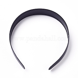 Plastic Hard Headband, with Teeth, DIY Hair Accessories, Black, 115mm