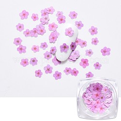 Бумажные кабошоны, украшения для ногтей, цветок, фиолетовые, 5~7x5~7x0.1 мм, 50 шт / коробка