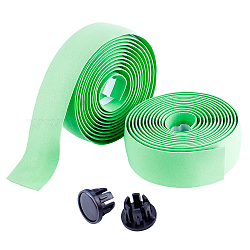 Banda antiscivolo in eva, tappo di plastica, accessori per biciclette, prato verde, 29x3 mm 2 m / rotolo, 2 rotoli / set