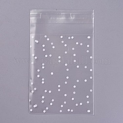 Sacchetti di plastica stampati, con adesivo, smerigliato, chiaro, 13x8cm, 100pcs/scatola