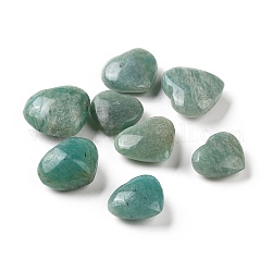 Amazonite naturelle maison coeur pierres d'amour, pierres de palme de poche pour équilibrer le reiki, 21~28x24~31x9.5~16mm