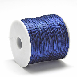 Hilo de nylon, azul medianoche, 2.5mm, alrededor de 32.81 yarda (30 m) / rollo