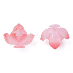 Kunststoff-Perlen, Blume, Licht Korallen, 19.5x19.5x13 mm, Bohrung: 1.6 mm