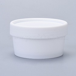 Leere Kunststoff-Gesichtsmaske Kosmetikcremebehälter, mit Innenverkleidungen und Kuppelschraubendeckeln, für Schönheitsprodukte, Reisespeicher Make-up, weiß, 6.72x4 cm, Kapazität: 50g