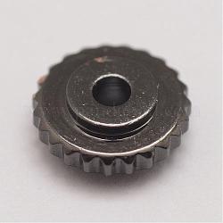 Spacer бисер латунные, плоско-круглые, металлический черный, 6x2 мм, отверстие : 1 мм