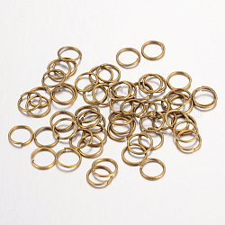 Hierro anillos del salto abierto, sin níquel, Bronce antiguo, 8x0.7mm, 21 calibre, diámetro interior: 6.6 mm, aproximamente 12500 unidades / 1000 g