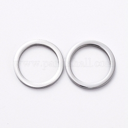 304 acero inoxidable anillos de unión para hacer joyas, pulido manual, anillo, color acero inoxidable, 13x1.5mm, diámetro interior: 11 mm