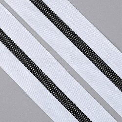 Chinlonband, Verpackungszubehör, Streifenmuster, weiß, 1-1/8 Zoll (27x0.3 mm), ca. 20 Yards / Rolle