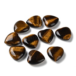 Piedras naturales de palma de corazón de ojo de tigre, Piedra de bolsillo de cristal para decoración del hogar, meditación de equilibrio reiki, 20.5x20x7mm