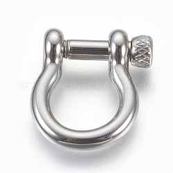 304 Edelstahlschraube D-Ring Anker Schäkelverschlüsse, Edelstahl Farbe, 31.5x27x9.5 mm, 17x20 mm Innen Durchmesser