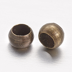 Rondelle bronce engarzado cuentas, Bronce antiguo, 2.5x1.5mm, agujero: 1 mm, aproximamente 1000 unidades / 20 g