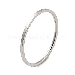 304 anillo de dedo simple de acero inoxidable para mujeres y hombres., color acero inoxidable, tamaño de 10, diámetro interior: 20 mm, 1mm