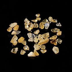 Chips perles en citrine naturelle, pas de trous / non percés, 5~10.5x5~7x2~4mm