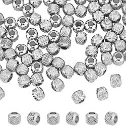 Unicraftale 100pcs 201 perles en acier inoxydable, rondelle, couleur inoxydable, 6x5.5mm, Trou: 2mm