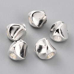 Brass Spacer Beads, Long-Lasting Plated, Triangle, 925 Sterling Silver Plated, 4.5x4.5mm, Hole: 1.8mm