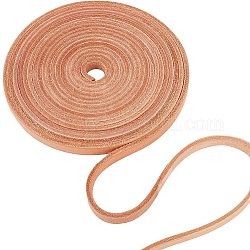Gorgecraft Flat Cowhide Leather Cord, for Jewelry Making, Goldenrod, 10.5x4mm