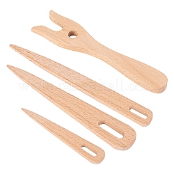 Tenedor de tejer de madera y agujas grandes, para tejer diy, pulsera, herramienta de tejido, burlywood