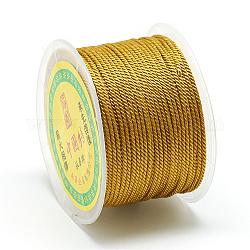 Hilos de nylon, cuerdas de milán / cuerdas retorcidas, vara de oro, 1.5~2mm, alrededor de 54.68 yarda (50 m) / rollo