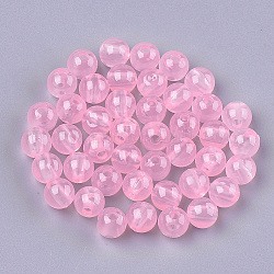 Желе из искусственного пластика, круглые, ярко-розовый, 6x5.5 мм, отверстие : 1.8 мм, Около 5000 шт / 500 г