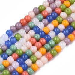 Chapelets de perles en verre opaques, rondelle, couleur mixte, 3x2.5mm, Trou: 0.7mm, Environ 137~142 pcs/chapelet, 13.58 pouce ~ 14.17 pouces (34.5 cm ~ 36 cm)