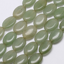 Verde naturale perline avventurina fili, ovale, 18x13.5x5.5mm, Foro: 1 mm, circa 23pcs/filo, 15.75 pollice (40 cm)