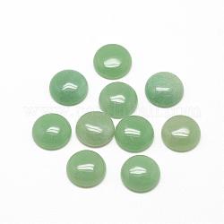 Естественный зеленый авантюрин кабошонов, полукруглые / купольные, 16x6 мм