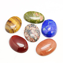 Gemstone Cabochons, Oval, Mixed Stone, 25x18x7.5mm