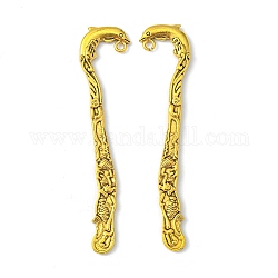 Zinc Alloy Bookmarks, Dolphin, Cadmium Free & Lead Free, Antique Golden, 83x20x4mm, Hole: 2.5mm