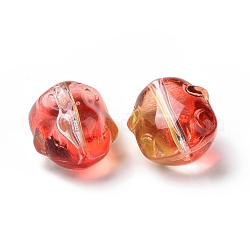 Perles de verre tchèques transparentes, lapin, rouge, 17.5x15x11.5mm, Trou: 1.4mm