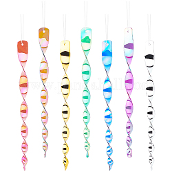 Gorgecraft 14 pièces 7 couleurs bâton anti-oiseaux en plastique, hélicoïdal, couleur mixte, 38.5 cm, 2 pcs / couleur