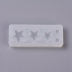 Moldes de silicona, moldes de resina, para resina uv, fabricación de joyas de resina epoxi, estrella, blanco, 42x17x5mm