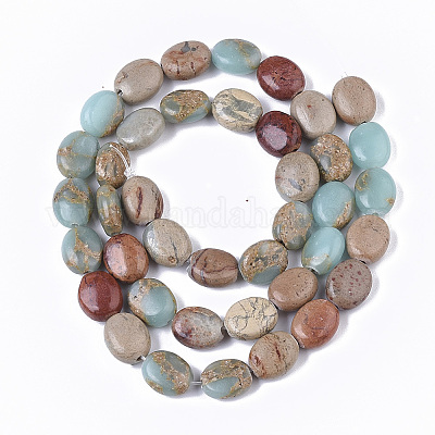 Synthetische Aqua Terra Jaspis Perlen Stränge&nbsp;G-S366-015A-01-1
