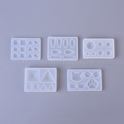 Silicone Molds, Resin Casting Molds, For UV Resin, Epoxy Resin Jewelry  Making, Pyramid, White, 53x70x14mm, Inner Diameter: 10~25x10~25mm