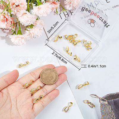 Wholesale Beebeecraft 18Pcs 3 Colors Gold Plated Necklace