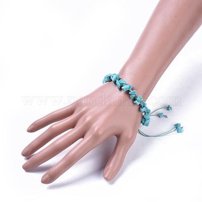 JAXXON Turquoise Beaded Black Bracelet | Size Perfect Fit Adjustable