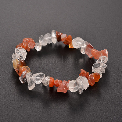 Chips Edelstein Perlen Stretch Armbänder&nbsp;BJEW-JB01825-03-1