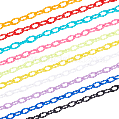 7 Strands, Acrylic Chains Links, Colorful Bag Chains, Crossbody