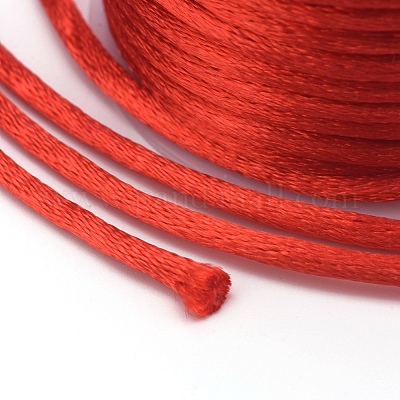 2.5mm Satin Cord, Faux Silk Cord, Rattail Silk Cord, Nylon