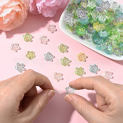 15 g transparente Perlenkappen aus Acryl&nbsp;TACR-YW0003-07E-1